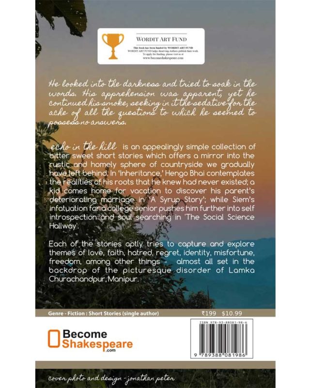 Echo in the hill book rear cover