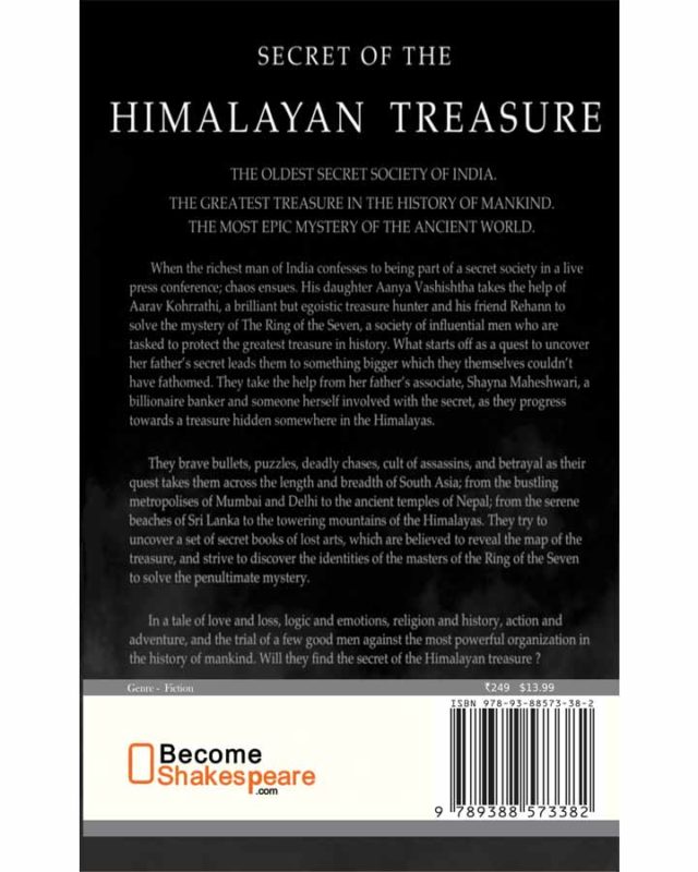Secret of the himalayan treasure book rear cover
