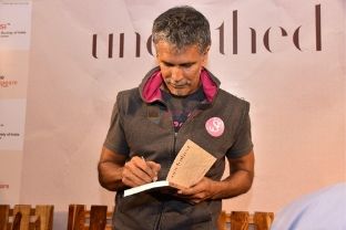 milind soman at unclothed book launch