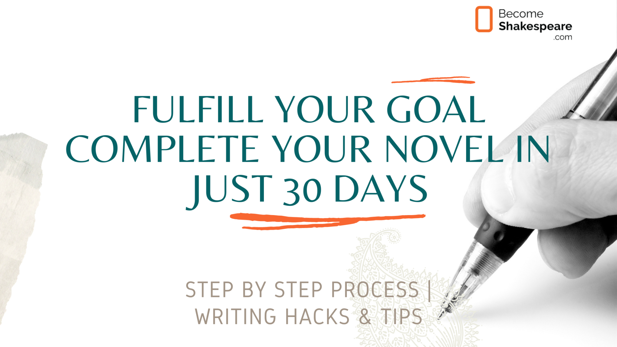 How to Write a Novel in 29 Days? Here are the 29 steps to follow
